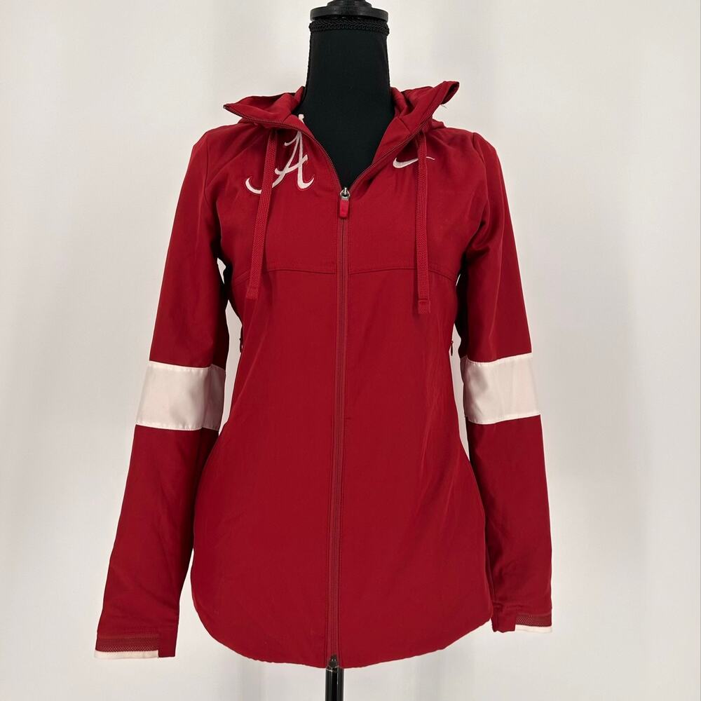 Nike Dri-FIT Alabama Crimson Tide Womens XS Full Zip Stowaway Hood Track Jacket